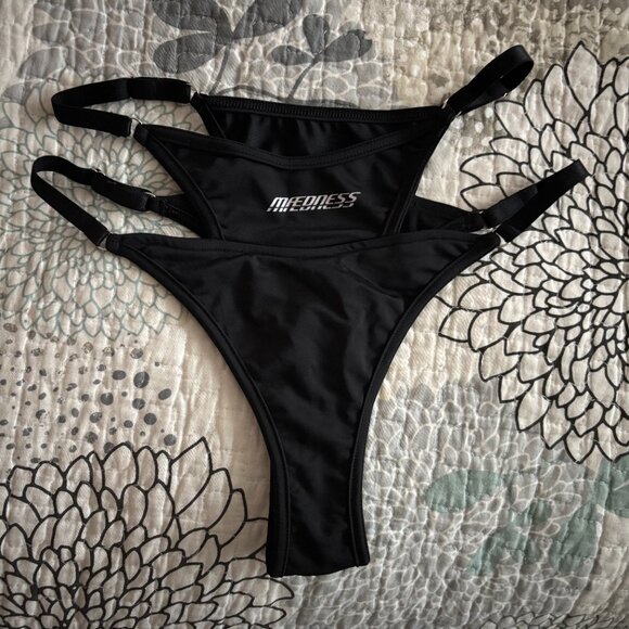 NWOT MAED pole bikini bottoms - Black - Size M - Picture 2 of 7
